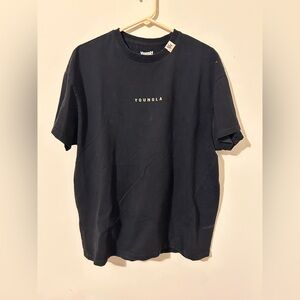 YoungLA Black Short Sleeve Tee Classic Crew Neck